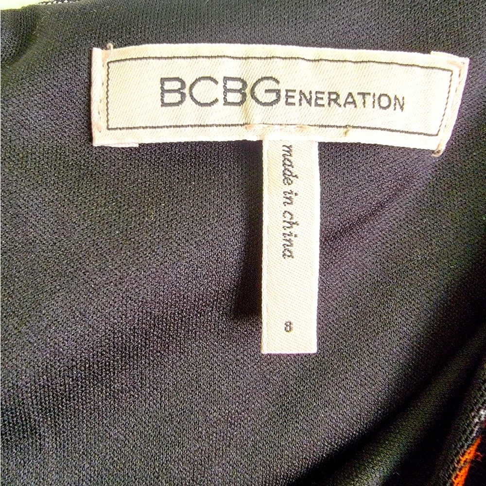 BCBGeneration Black Floral Long Sleeve Dress - Picture 3 of 4